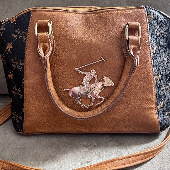 Polo Ralph Lauren Handbags - Polo by Ralph Lauren Brown and Black Shoulder Bag